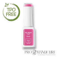 Vernis gel vegan 1944 Paris, nuance Florie NGV222, un rose magenta vibrant et une brillance soyeuse TPO Free.