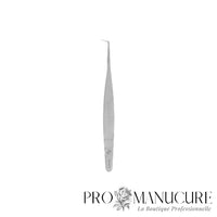 Pince à cils professionnelle en L 85° Staleks Pro Expert 40 Type 8 TE-40/8 acier inox satinée pour extension cils volume avancé angle prononcé