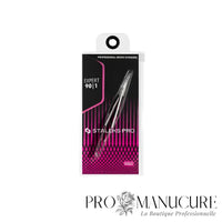 Micro-ciseaux cuticule Staleks Pro Expert 90 Type 1 SE-90/1 acier inox AISI 420 lame miniature 15mm manches droits sans anneaux manucure russe professionnelle