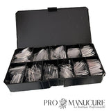 Boîte ouverte de 600 capsules américaines Atlas forme Coffin Longue en soft gel pour extension d'ongles