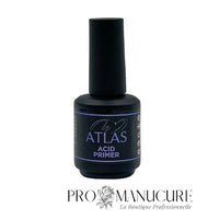 Primer acide Atlas 15ml pour prothésiste ongulaire, préparation de l'ongle naturel, adhérence maximale gel et résine.
