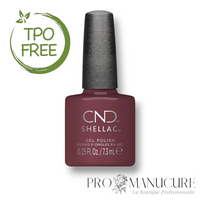 Flacon de vernis semi-permanent CND Shellac Married to the Mauve, teinte mauve profond et crémeuse, format 7,3ml, formule sans TPO.