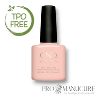 Flacon de vernis semi-permanent CND Shellac Pacific Rose, teinte rose fuchsia éclatante et crémeuse, format 7,3ml, formule sans TPO.