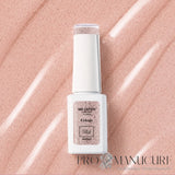 Résultat gel vegan cat eye Celeste 1944 Paris rose nude reflets étoilés sur ongles naturels