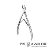 Pince à cuticules Staleks Pro Expert 11 NE-11-11 lame 11 mm manches courts à rainures ondulées double ressort acier AISI 420 médical pour manucure professionnelle petite paume