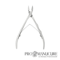 Large - Pince à cuticules Staleks Pro Expert 11 NE-11-11 lame 11 mm manches courts à rainures ondulées double ressort acier AISI 420 médical pour manucure professionnelle petite paume
