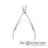 Large - Pince à cuticules Staleks Pro Expert 11 NE-11-11 lame 11 mm manches courts à rainures ondulées double ressort acier AISI 420 médical pour manucure professionnelle petite paume