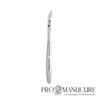 Side - Pince à cuticules Staleks Pro Expert 11 NE-11-11 lame 11 mm manches courts à rainures ondulées double ressort acier AISI 420 médical pour manucure professionnelle petite paume