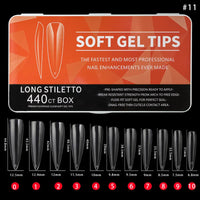 ProManucure - Long Stiletto - 440 Unités - Boite de Capsules Gel - Pose Capsules Américaine