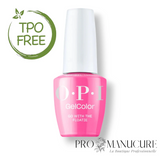 Flacon de vernis semi-permanent OPI GelColor Go with the Floatie avec macaron TPO Free, nuance rose pop crème, chez ProManucure.
