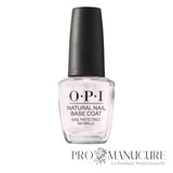 Flacon 15 mL de Natural Nail Base Coat OPI, vernis de base protecteur transparent pour manucure professionnelle.