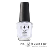 Flacon 15 mL de Top Coat OPI, vernis de finition protecteur brillant pour manucure professionnelle.