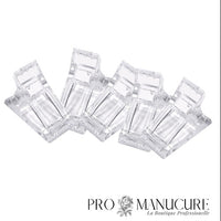 Lot de 5 pinces transparentes de maintien ProManucure pour la pose de capsules américaines et dual forms.