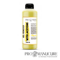 Bouteille de 1 Litre de Remover avec acétone ProManucure pour dépose de vernis semi-permanent.
