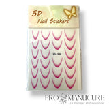 ProManucure - autocollants pour ongles Effets French - Rose