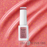 Résultat gel vegan cat eye Rosalia 1944 Paris rose framboise doré effet magnétique sur ongles naturels