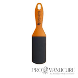 Zoom râpe pieds plastique Staleks AE 10/3 manche ergonomique grande surface de travail abrasif résistant humidité pour callosités talons et finition