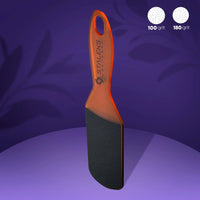 Râpe pédicure plastique Staleks Pro Expert 10 Type 3 AE 10/3 double face grain 100/180 surface bombée et creusée pour pédicure professionnelle en cabine