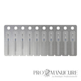 Pack - Embout diamant Staleks Pro Expert FA120B023/5 allumette match bague bleue grain moyen diamètre 2,3 mm partie active 5 mm pour cuticules et sillons