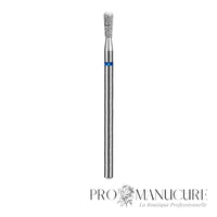 Embout diamant Staleks Pro Expert FA120B023/5 allumette match bague bleue grain moyen diamètre 2,3 mm partie active 5 mm pour cuticules et sillons