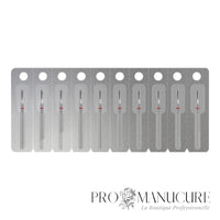 Pack - Embout diamant Staleks Pro Expert FA120R023/5 allumette match bague rouge grain doux diamètre 2,3 mm partie active 5 mm pour cuticules et sillons
