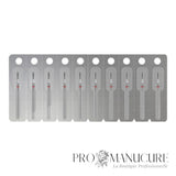 Pack - Embout diamant Staleks Pro Expert FA120R023/5 allumette match bague rouge grain doux diamètre 2,3 mm partie active 5 mm pour cuticules et sillons