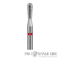 Zoom embout diamant Staleks FA120R023/5 forme match extrémité arrondie pour manucure russe combinée et travail délicat péri-unguéal