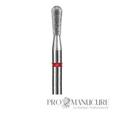 Zoom embout diamant Staleks FA120R023/5 forme match extrémité arrondie pour manucure russe combinée et travail délicat péri-unguéal