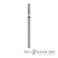 Embout diamant Staleks Pro Expert FA30B023/6.5 cylindre arrondi bague bleue grain moyen diamètre 2,3 mm partie active 6,5 mm pour peau sillons et polissage