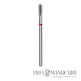 Embout diamant Staleks Pro Expert FA30R023/6.5 cylindre arrondi bague rouge grain doux diamètre 2,3 mm partie active 6,5 mm pour peau sensible et polissage