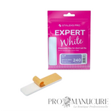 Recharge lime blanche courte Staleks Pro Expert 51 DFE-51-240w grain 240 base mousse pour lime MBE-50 polissage préparation pose vernis