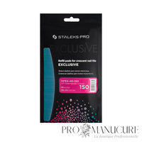 Recharge lime croissant Staleks Pro Exclusive DFEX-40-150 grain 150 base mousse abrasif suisse pour lime MBE-40 finition ongles artificiels manucure