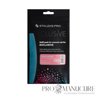 Recharge lime croissant Staleks Pro Exclusive DFEX-40-180 grain 180 base mousse abrasif suisse pour lime MBE-40 correction ongles naturels et artificiels