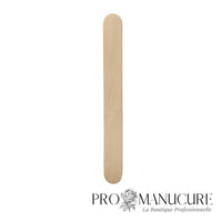 Zoom spatule bois naturel poncé Staleks DSW-10 150x17mm usage unique pour épilation salon de beauté