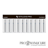 Pack - Fraise diamant Staleks Pro Expert FA01B025 boule bleue 2,5 mm grain moyen pour cuticules manucure et pédicure professionnelle