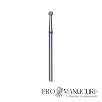 Fraise diamant Staleks Pro Expert FA01B027 boule bleue 2,7 mm grain moyen pour cuticules manucure et pédicure professionnelle