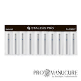Pack - Fraise diamant Staleks Pro Expert FA01B027 boule bleue 2,7 mm grain moyen pour cuticules manucure et pédicure professionnelle