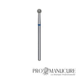 Fraise diamant Staleks Pro Expert FA01B035 boule bleue 3,5 mm grain moyen pour cuticules manucure et pédicure professionnelle