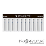 Pack - Fraise diamant Staleks Pro Expert FA01B035 boule bleue 3,5 mm grain moyen pour cuticules manucure et pédicure professionnelle