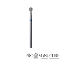 Fraise diamant Staleks Pro Expert FA01B040 boule bleue 4 mm grain moyen pour cuticules manucure et pédicure professionnelle