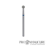 Fraise diamant Staleks Pro Expert FA01B040 boule bleue 4 mm grain moyen pour cuticules manucure et pédicure professionnelle