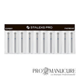 Pack - Fraise diamant Staleks Pro Expert FA01B040 boule bleue 4 mm grain moyen pour cuticules manucure et pédicure professionnelle