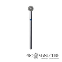 Fraise diamant Staleks Pro Expert FA01B050 boule bleue 5 mm grain moyen pour cuticules manucure et pédicure professionnelle