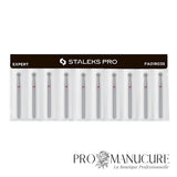 Pack - Fraise diamant Staleks Pro Expert FA01R035 boule rouge 3,5 mm grain doux pour cuticules manucure et pédicure professionnelle