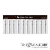 Pack - Fraise diamant Staleks Pro Expert FA01R040 boule rouge 4 mm grain doux pour cuticules manucure et pédicure professionnelle