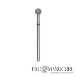 Fraise diamant Staleks Pro Expert FA01R050 boule rouge 5 mm grain doux pour cuticules manucure et pédicure professionnelle