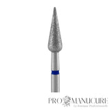 Zoom embout diamanté Staleks Pro FA100B040/12 grain moyen bleu avec pictogramme diamond et code couleur abrasif pour manucure pédicure