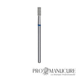 Embout diamant Staleks Pro Expert FA20B025/6 cylindre cylinder droit bague bleue grain moyen diamètre 2,5 mm partie active 6 mm pour polissage cuticule et traitement cors callosités pédicurie