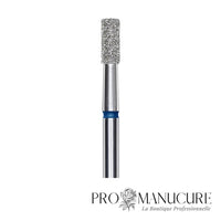 Zoom embout diamant Staleks FA20B025/6 forme cylindre droite à sommet plat pour modelage arche ongle retrait envies hangnails et mise en forme ongles courts irréguliers polyvalent