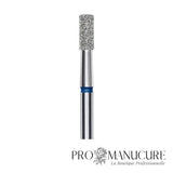 Zoom embout diamant Staleks FA20B025/6 forme cylindre droite à sommet plat pour modelage arche ongle retrait envies hangnails et mise en forme ongles courts irréguliers polyvalent